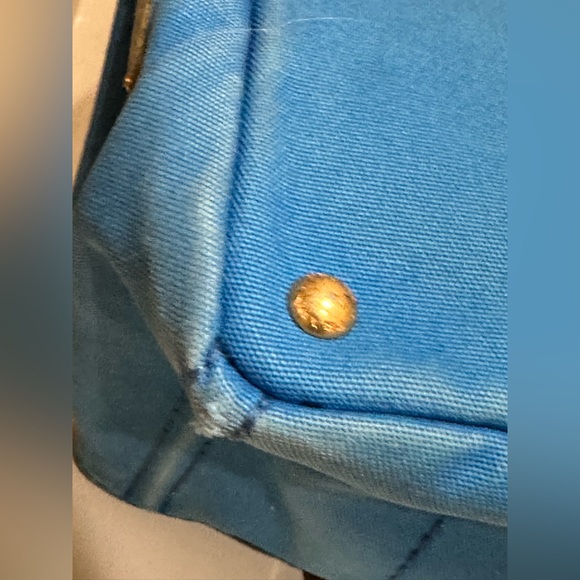 Blue Prada Canapa Large Tote - Picture 11 of 16